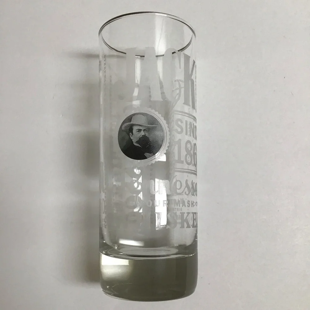 Jack Daniels Whiskey 4 Highball Tumbler Glasses Tall Boy 10 oz Old No. 7 Bar USA